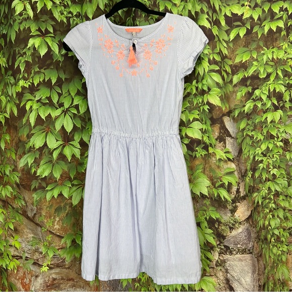 JOULES Short Sleeve Embroidered Girls' Dress, 11-12Y - Picture 2 of 10